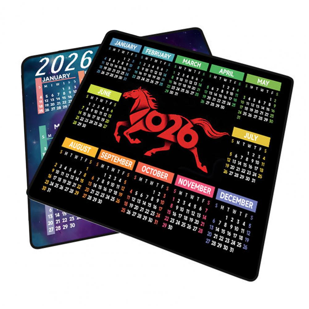 Laptop Accessories For Gaming - 2026 Calendar Mouse Pad Waterproof Home